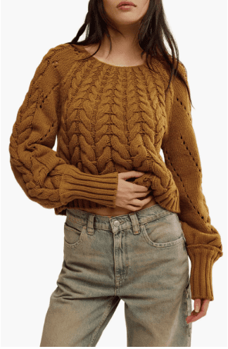 FP cable stitch sweater